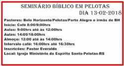 SEMINÁRIO BÍBLICO EM PELOTAS-RS
